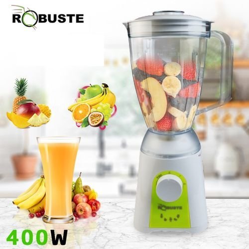 Blender Mixeur Electrique, Multifonction 400W Blanc Robuste BH400 – Image 2