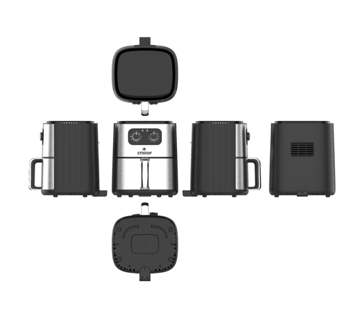 Air Fryer inox 4.2L -1400W CRISTOR KFA370XN – Image 2