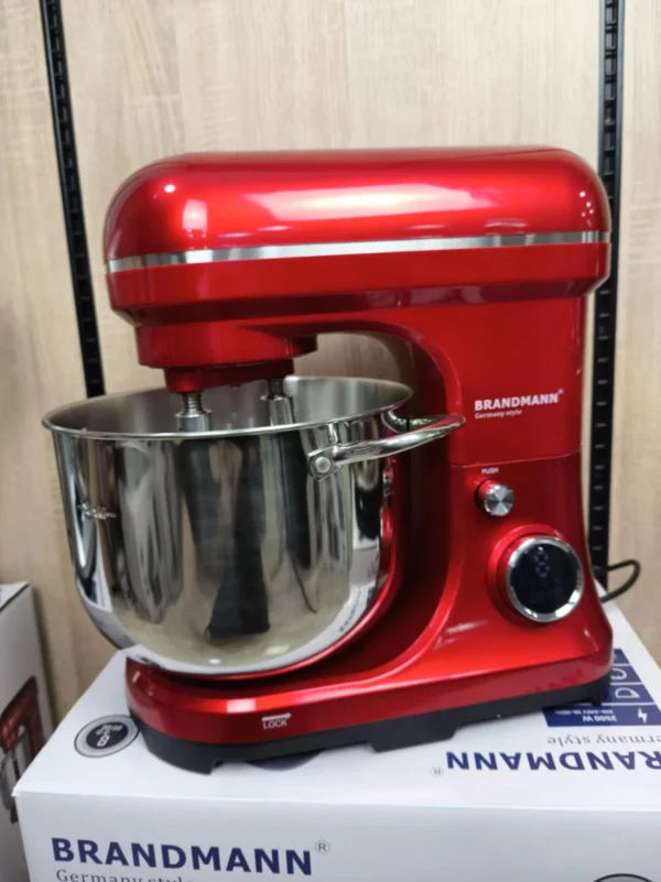 Robot Pétrin Double Crochet – 2500 W 10 L 5Kg BRANDMANN BR-STM-001 Rouge - Image 2