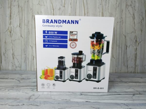 Blender inox Pro 3 en 1 Blender + Hachoir + Moulin 600W Brandmann BRB001 - Image 2