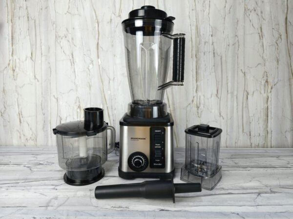 Blender inox Pro 3 en 1 Blender + Hachoir + Moulin 600W Brandmann BRB001