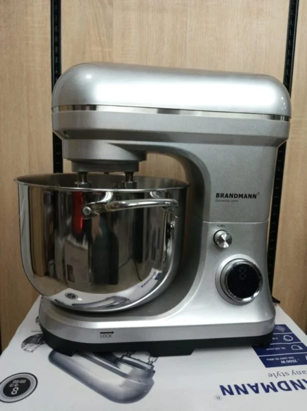 Robot Pétrin Double Crochet – 2500 W 10 L 5Kg BRANDMANN BR-STM-001 Gris - Image 2