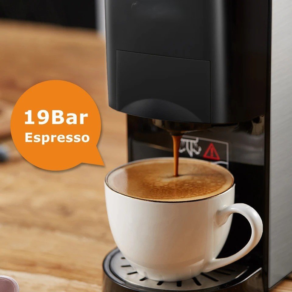 Machine a Café INOX Multi-Capsules 4 En 1 -1450W - 19 Bar 0.8L SilverCrest – Image 3