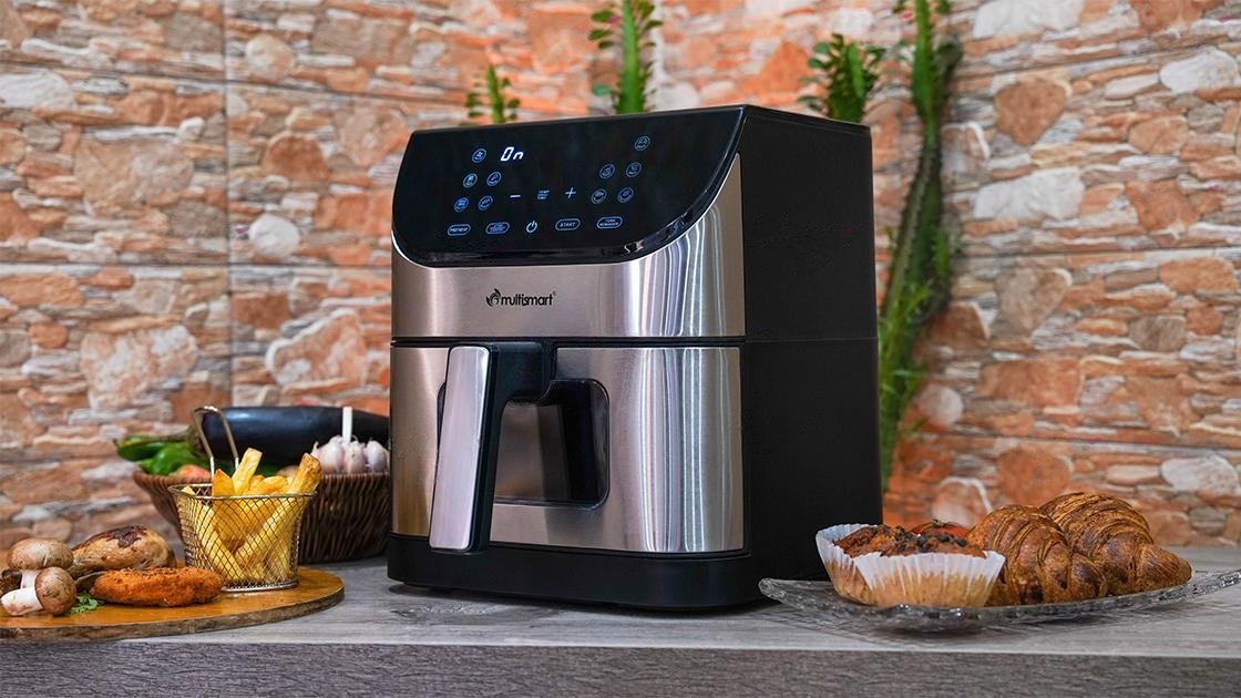 Friteuse INOX Sans Huile Numérique 6L 1500W Avec Fenêtre Multismart MS-AF3336 – Image 7