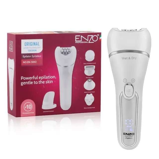Epilateur sans fil avec 10 accessoires ENZO EN-5842