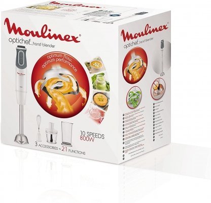 Mixeur Plongeant Moulinex 800W, 10 vitesses + Pulse, Pied métal amovible - Moulinex Original DD642110 – Image 2