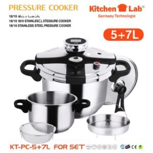 Cocotte 5L+7L en inox 18/10 KitchenLab
