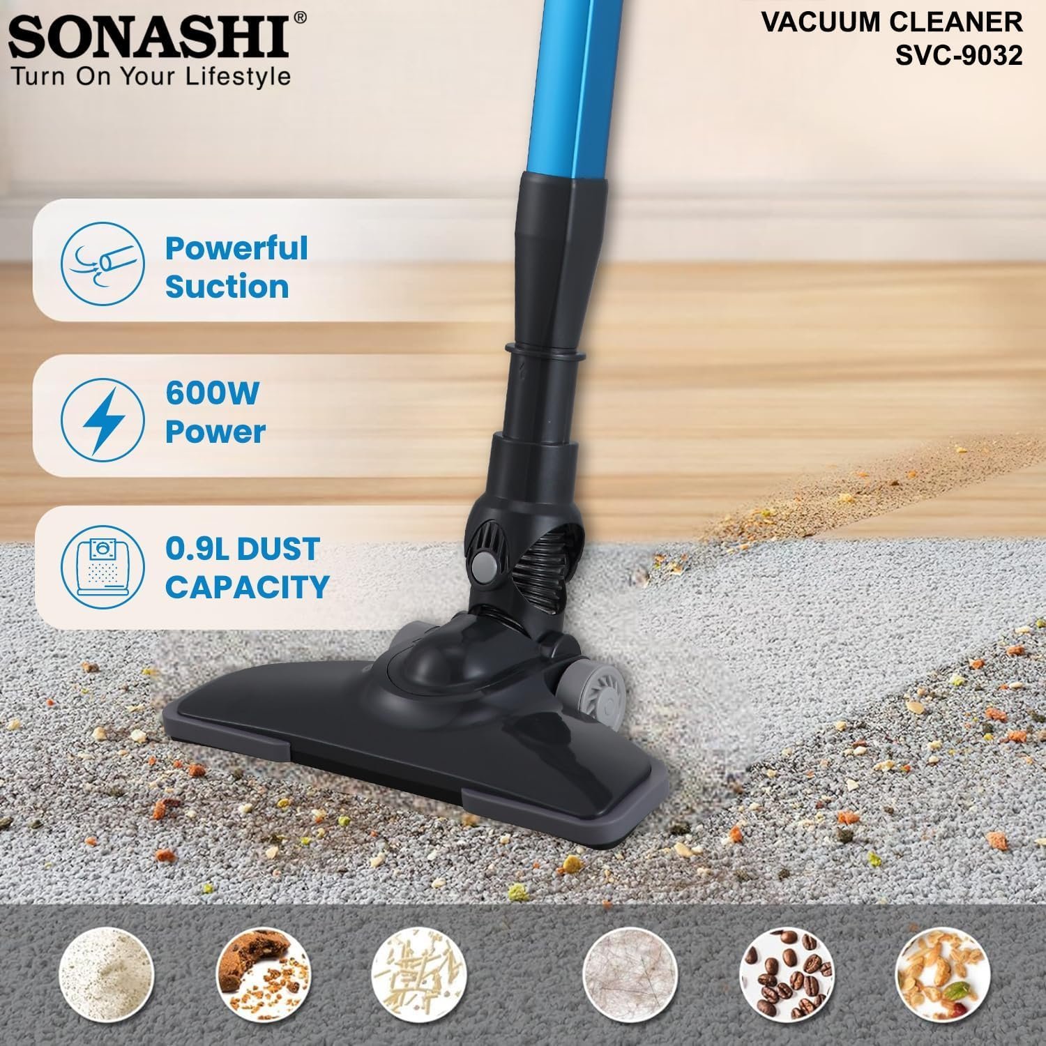 Aspirateur Balai 3 en 1 - 600W SVC-9032 Garantie 24 Mois – Image 7