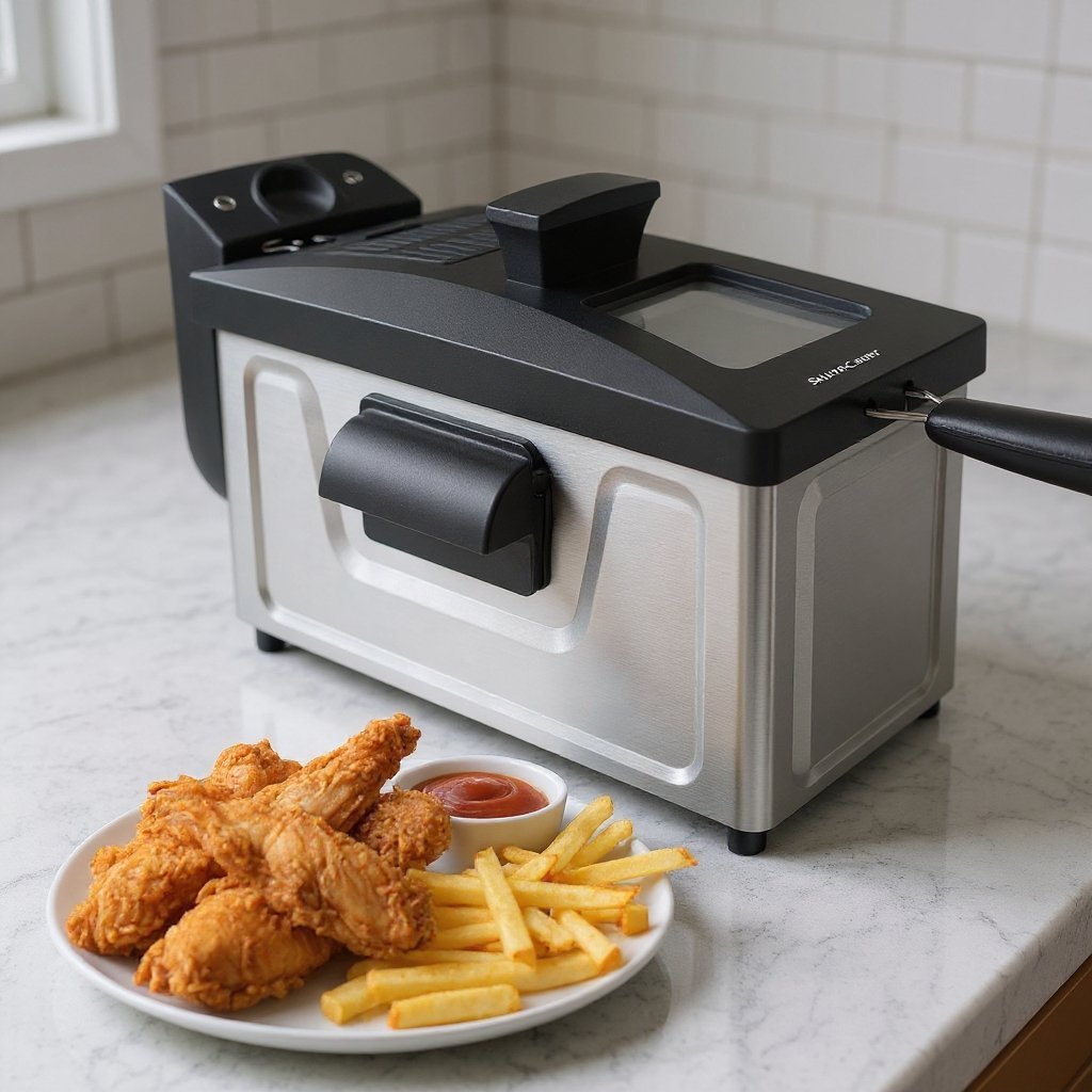 Friteuse inox 3L 1800W SilverCrset DF7710B-GS – Image 4