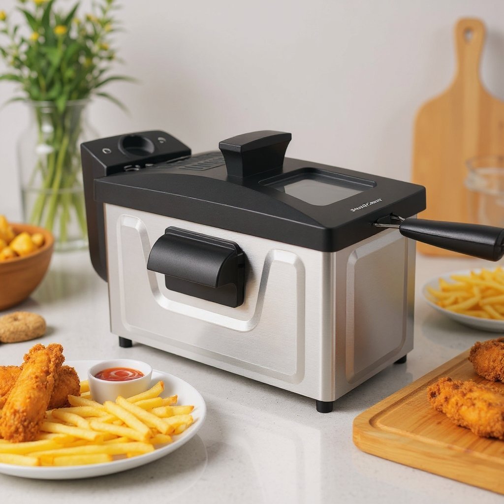 Friteuse inox 3L 1800W SilverCrset DF7710B-GS – Image 2