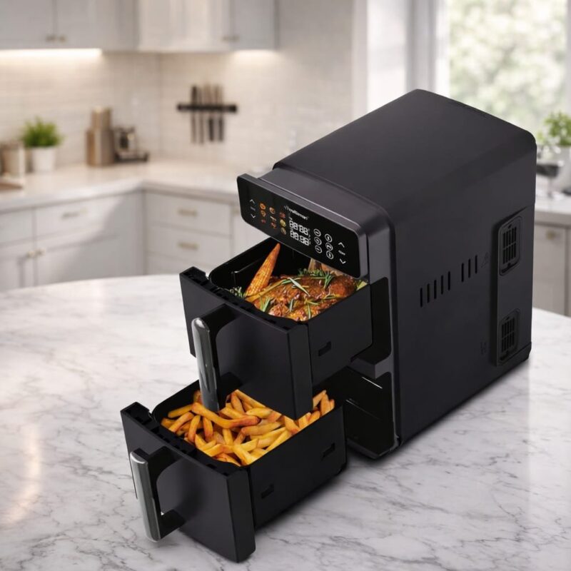 Air Fryer Double Stack 2en1 2400W 10L + écran tactile couleur Multismart | MS-AF2310