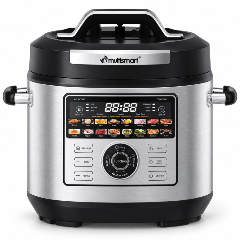 Cocotte électrique intelligente Digital 6 L 1000W Avec Multi-programmes Multismart MS-PC2106