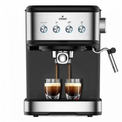 Machine A Café 3 en 1 Capsules et Café moulu 20 BARS 1100W Inox CRISTOR CMD110NS