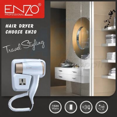 Sèche Cheveux Mural 1500W Enzo EN-6622